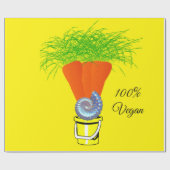 Glossy Wrapping Paper, Karotte 100% Vegan Geschenkpapier (Flach)