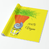 Glossy Wrapping Paper, Karotte 100% Vegan Geschenkpapier (Ungerollt)