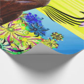 Glossy Wrapping Paper, Kitten Cat Floral Fairy Geschenkpapier (Ecke)