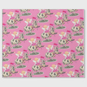 Glossy Wrapping Paper, Kuh Fairy Pink Hearts Geschenkpapier (Flach)