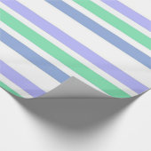 Glossy Wrapping Paper Lila Green Strip Geschenkpapier (Ecke)