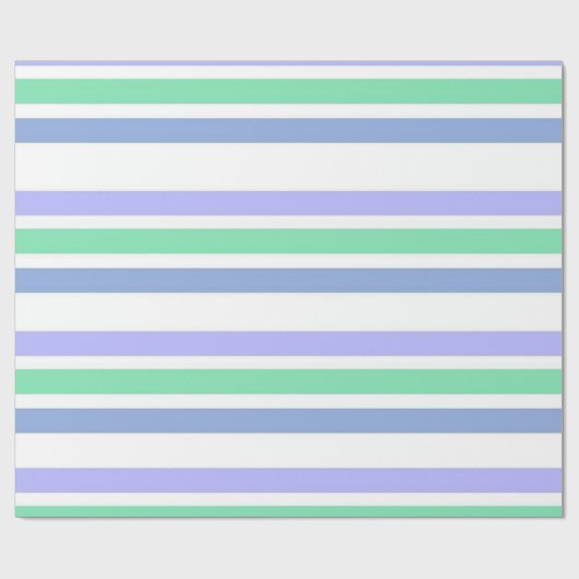 Glossy Wrapping Paper Lila Green Strip Geschenkpapier (Flach)