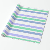Glossy Wrapping Paper Lila Green Strip Geschenkpapier (Ungerollt)