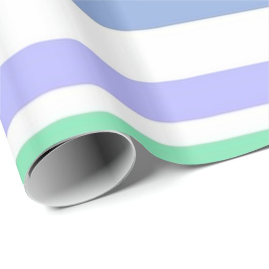 Glossy Wrapping Paper Lila Green Strip Geschenkpapier (Rolleneckpunkt)