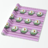 Glossy Wrapping Paper, Lila Streifen Golfer Balls Geschenkpapier (Ungerollt)