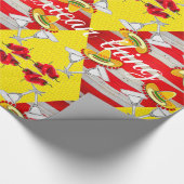Glossy Wrapping Paper Mexic Hot Paprikaschoten Geschenkpapier (Ecke)