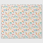 Glossy Wrapping Paper mit spielerischem Muster Geschenkpapier (Flach)