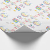 Glossy Wrapping Paper New Baby Dusche Geschenkpapier (Ecke)