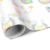 Glossy Wrapping Paper New Baby Dusche Geschenkpapier (Rolleneckpunkt)