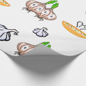 Glossy Wrapping Paper Onions Knoblauch Soup Koch Geschenkpapier (Ecke)
