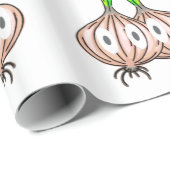 Glossy Wrapping Paper Onions Knoblauch Soup Koch Geschenkpapier (Rolleneckpunkt)