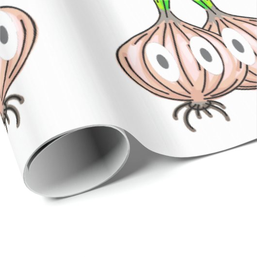 Glossy Wrapping Paper Onions Knoblauch Soup Koch Geschenkpapier (Rolleneckpunkt)