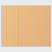 Glossy Wrapping Paper Orange & White Strip Geschenkpapier (Flach)