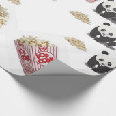 Glossy Wrapping Paper Panda Bear Popcorn Geschenkpapier (Ecke)