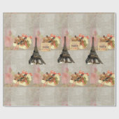 Glossy Wrapping Paper Paris Frankreich Geschenkpapier (Flach)