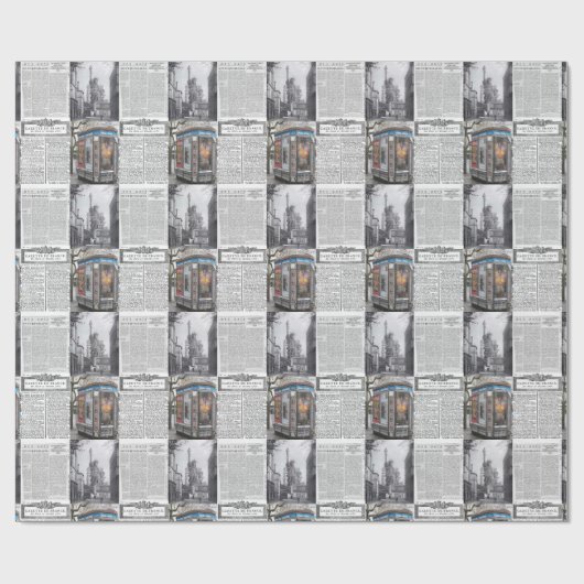 Glossy Wrapping Paper Paris Frankreich Geschenkpapier (Flach)