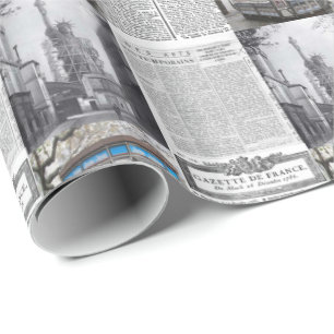 Glossy Wrapping Paper Paris Frankreich Geschenkpapier