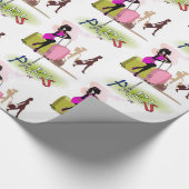 Glossy Wrapping Paper, Paris Frankreich Urlaub Geschenkpapier (Ecke)