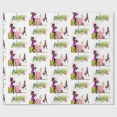 Glossy Wrapping Paper, Paris Frankreich Urlaub Geschenkpapier (Flach)