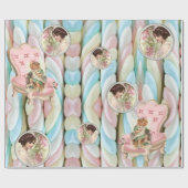 Glossy Wrapping Paper Pastell Viktorianisch Geschenkpapier (Flach)