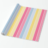 Glossy Wrapping Paper Pastellstreifen Geschenkpapier (Ungerollt)