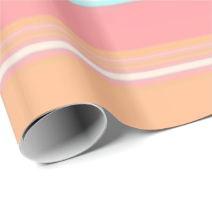 Glossy Wrapping Paper Pastellstreifen Geschenkpapier