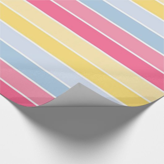 Glossy Wrapping Paper Pastellstreifen Geschenkpapier (Ecke)