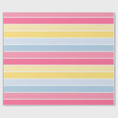Glossy Wrapping Paper Pastellstreifen Geschenkpapier (Flach)