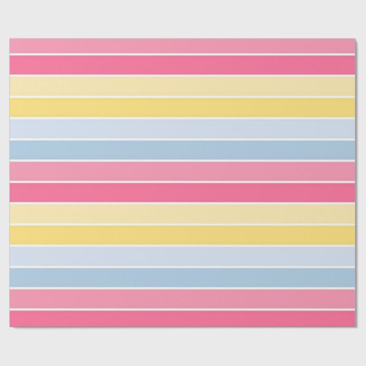 Glossy Wrapping Paper Pastellstreifen Geschenkpapier (Flach)