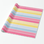Glossy Wrapping Paper Pastellstreifen Geschenkpapier (Ungerollt)