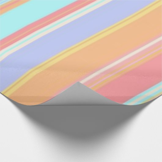 Glossy Wrapping Paper Pastellstreifen Geschenkpapier (Ecke)