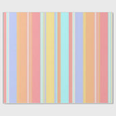 Glossy Wrapping Paper Pastellstreifen Geschenkpapier (Flach)