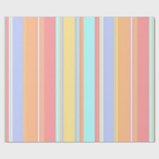 Glossy Wrapping Paper Pastellstreifen Geschenkpapier (Flach)