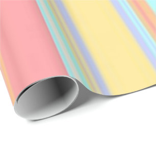 Glossy Wrapping Paper Pastellstreifen Geschenkpapier