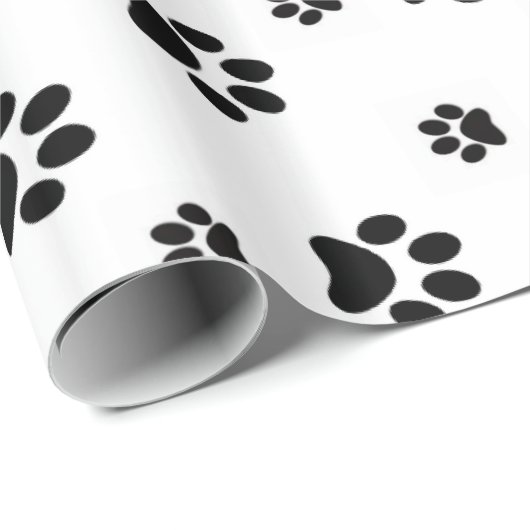 Glossy Wrapping Paper Paws Hunde Welpenkatze KItte Geschenkpapier (Rolleneckpunkt)