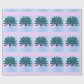 Glossy Wrapping Paper, Peacock Geschenkpapier (Flach)