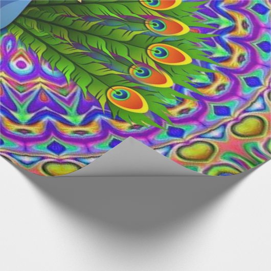 Glossy Wrapping Paper, Peacock Geschenkpapier (Ecke)