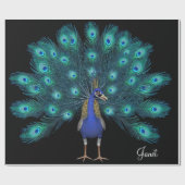 Glossy Wrapping Paper, Peacock Geschenkpapier (Flach)