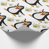 Glossy Wrapping Paper Pinguin Bumblebee Geschenkpapier (Ecke)