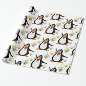 Glossy Wrapping Paper Pinguin Bumblebee Geschenkpapier (Ungerollt)
