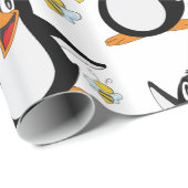 Glossy Wrapping Paper Pinguin Bumblebee Geschenkpapier (Rolleneckpunkt)