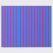 Glossy Wrapping Paper Pink & Blue Strip Geschenkpapier (Flach)