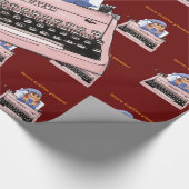 Glossy Wrapping Paper, Pink-Schreibtischkaffee Geschenkpapier (Ecke)