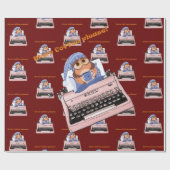 Glossy Wrapping Paper, Pink-Schreibtischkaffee Geschenkpapier (Flach)