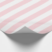 Glossy Wrapping Paper Pink & White Strip Geschenkpapier (Ecke)