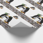 Glossy Wrapping Paper, Pirate Pinguin Ship Boat Geschenkpapier (Ecke)