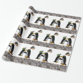 Glossy Wrapping Paper, Pirate Pinguin Ship Boat Geschenkpapier (Ungerollt)