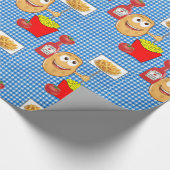 Glossy Wrapping Paper, Potato French Fries Kariert Geschenkpapier (Ecke)