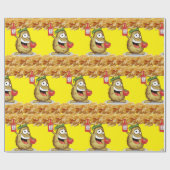 Glossy Wrapping Paper, Potato French Fries Ketchup Geschenkpapier (Flach)