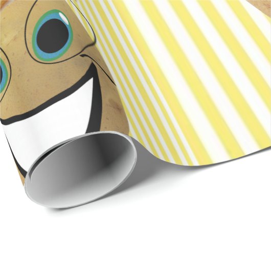 Glossy Wrapping Paper, Potato French Fries Strip Geschenkpapier (Rolleneckpunkt)